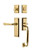 Nostalgic Warehouse - New York Plate C Grip Entry Set Fleur Lever in Polished Brass - 768953 - 2 3/4" Backset