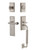 Nostalgic Warehouse - New York Plate C Grip Entry Set Fleur Lever in Satin Nickel - 768961 - 2 3/8" Backset