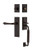 Nostalgic Warehouse - New York Plate C Grip Entry Set Fleur Lever in Timeless Bronze - 768962 - 2 3/8" Backset