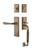 Nostalgic Warehouse - New York Plate F Grip Entry Set Fleur Lever in Antique Brass - 768986 - 2 3/4" Backset