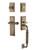Nostalgic Warehouse - New York Plate F Grip Entry Set Fleur Lever in Antique Brass - 768986 - 2 3/4" Backset
