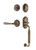 Nostalgic Warehouse - Rope Rosette C Grip Entry Set Fleur Lever in Antique Brass - 769074 - 2 3/4" Backset