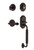 Nostalgic Warehouse - Rope Rosette C Grip Entry Set Fleur Lever in Timeless Bronze - 769078 - 2 3/8" Backset