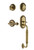 Nostalgic Warehouse - Rope Rosette C Grip Entry Set Fleur Lever in Antique Brass - 769079 - 2 3/8" Backset