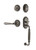 Nostalgic Warehouse - Rope Rosette F Grip Entry Set Fleur Lever in Antique Pewter - 769092 - 2 3/8" Backset