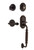 Nostalgic Warehouse - Rope Rosette F Grip Entry Set Fleur Lever in Timeless Bronze - 769097 - 2 3/4" Backset