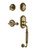 Nostalgic Warehouse - Rope Rosette F Grip Entry Set Fleur Lever in Antique Brass - 769098 - 2 3/4" Backset