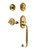 Nostalgic Warehouse - Rope Rosette F Grip Entry Set Fleur Lever in Polished Brass - 769099 - 2 3/8" Backset