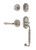 Nostalgic Warehouse - Rope Rosette F Grip Entry Set Fleur Lever in Satin Nickel - 769101 - 2 3/8" Backset