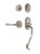 Nostalgic Warehouse - Rope Rosette S Grip Entry Set Fleur Lever in Satin Nickel - 769120 - 2 3/4" Backset