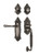Nostalgic Warehouse - Victorian Plate F Grip Entry Set Fleur Lever in Antique Pewter - 769236 - 2 3/8" Backset