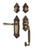 Nostalgic Warehouse - Victorian Plate F Grip Entry Set Fleur Lever in Antique Brass - 769242 - 2 3/4" Backset