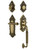 Nostalgic Warehouse - Victorian Plate F Grip Entry Set Fleur Lever in Antique Brass - 769242 - 2 3/4" Backset