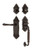 Nostalgic Warehouse - Victorian Plate F Grip Entry Set Fleur Lever in Timeless Bronze - 769246 - 2 3/8" Backset