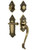 Nostalgic Warehouse - Victorian Plate S Grip Entry Set Fleur Lever in Antique Brass - 769266 - 2 3/4" Backset