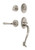Nostalgic Warehouse - Classic Plate S Grip Entry Set Fleur Lever in Satin Nickel - 769718 - 2 3/4" Backset
