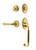 Nostalgic Warehouse - Classic Plate C Grip Entry Set Fleur Lever in Polished Brass - 769729 - 2 3/4" Backset