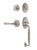 Nostalgic Warehouse - Classic Plate F Grip Entry Set Fleur Lever in Satin Nickel - 769736 - 2 3/4" Backset