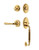 Nostalgic Warehouse - Classic Plate F Grip Entry Set Fleur Lever in Polished Brass - 769737 - 2 3/4" Backset