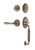 Nostalgic Warehouse - Classic Plate F Grip Entry Set Fleur Lever in Antique Brass - 769738 - 2 3/4" Backset