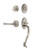Nostalgic Warehouse - Classic Plate S Grip Entry Set Fleur Lever in Satin Nickel - 769751 - 2 3/8" Backset