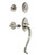 Nostalgic Warehouse - Classic Plate S Grip Entry Set Fleur Lever in Satin Nickel - 769751 - 2 3/8" Backset