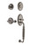 Nostalgic Warehouse - Classic Plate F Grip Entry Set Fleur Lever in Antique Pewter - CLAFGRFLR - 769773 - 2 3/8" Backset