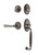 Nostalgic Warehouse - Classic Plate F Grip Entry Set Fleur Lever in Antique Pewter - 769773 - 2 3/8" Backset