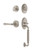 Nostalgic Warehouse - Classic Plate F Grip Entry Set Fleur Lever in Satin Nickel - 769774 - 2 3/8" Backset