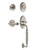 Nostalgic Warehouse - Classic Plate F Grip Entry Set Fleur Lever in Satin Nickel - 769774 - 2 3/8" Backset