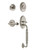 Nostalgic Warehouse - Classic Plate F Grip Entry Set Fleur Lever in Satin Nickel - CLAFGRFLR - 769774 - 2 3/8" Backset