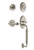 Nostalgic Warehouse - Classic Plate C Grip Entry Set Fleur Lever in Satin Nickel - CLACGRFLR - 769779 - 2 3/8" Backset