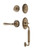 Nostalgic Warehouse - Classic Plate C Grip Entry Set Fleur Lever in Antique Brass - 769781 - 2 3/8" Backset