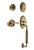 Nostalgic Warehouse - Classic Plate F Grip Entry Set Manor Lever in Antique Brass - 769821 - 2 3/4" Backset