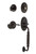 Nostalgic Warehouse - Classic Plate F Grip Entry Set Manor Lever in Timeless Bronze - 769822 - 2 3/8" Backset