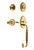 Nostalgic Warehouse - Classic Plate F Grip Entry Set Swan Lever in Lifetime Brass - CLAFGRSWN - 769865 - 2 3/4" Backset