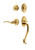 Nostalgic Warehouse - Classic Plate S Grip Entry Set Swan Lever in Polished Brass - 769881 - 2 3/4" Backset