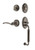 Nostalgic Warehouse - Classic Plate C Grip Entry Set Swan Lever in Antique Pewter - 769902 - 2 3/8" Backset