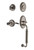 Nostalgic Warehouse - Classic Plate C Grip Entry Set Swan Lever in Antique Pewter - 769902 - 2 3/8" Backset