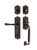 Nostalgic Warehouse - Egg & Dart Plate C Grip Entry Set Fleur Lever in Timeless Bronze - 770146 - 2 3/4" Backset