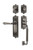 Nostalgic Warehouse - Egg & Dart Plate C Grip Entry Set Fleur Lever in Antique Pewter - 770180 - 2 3/8" Backset