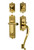 Nostalgic Warehouse - Egg & Dart Plate S Grip Entry Set Fleur Lever in Polished Brass - 770199 - 2 3/8" Backset