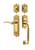 Nostalgic Warehouse - Egg & Dart Plate F Grip Entry Set Swan Lever in Polished Brass - 770310 - 2 3/4" Backset