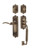 Nostalgic Warehouse - Egg & Dart Plate C Grip Entry Set Swan Lever in Antique Brass - 770328 - 2 3/8" Backset