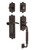 Nostalgic Warehouse - Egg & Dart Plate F Grip Entry Set Swan Lever in Timeless Bronze - 770338 - 2 3/8" Backset