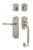 Nostalgic Warehouse - Meadows Plate F Grip Entry Set Fleur Lever in Satin Nickel - 770365 - 2 3/4" Backset