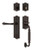 Nostalgic Warehouse - Meadows Plate F Grip Entry Set Fleur Lever in Timeless Bronze - 770368 - 2 3/4" Backset