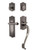 Nostalgic Warehouse - Meadows Plate S Grip Entry Set Fleur Lever in Antique Pewter - 770386 - 2 3/8" Backset