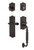 Nostalgic Warehouse - Meadows Plate F Grip Entry Set Fleur Lever in Timeless Bronze - 770393 - 2 3/8" Backset