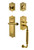 Nostalgic Warehouse - Meadows Plate F Grip Entry Set Fleur Lever in Lifetime Brass - MEAFGRFLR - 770398 - 2 3/8" Backset